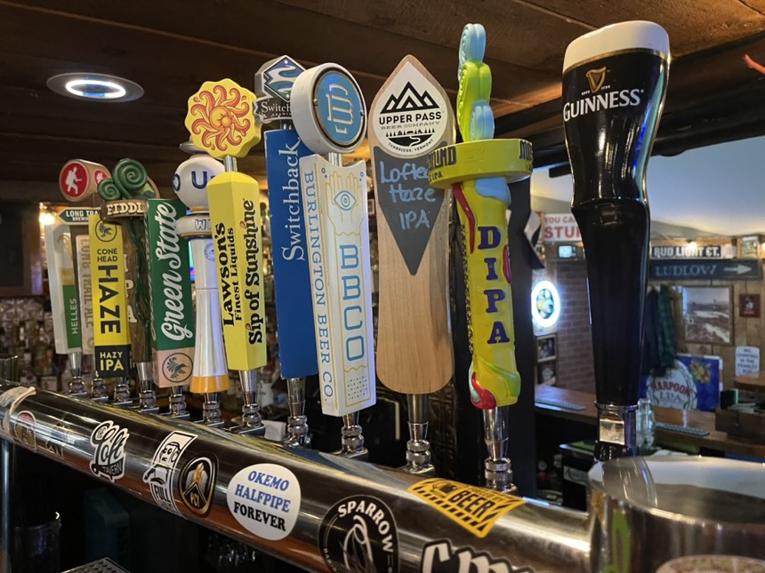 Draft taps at The Loft Tavern